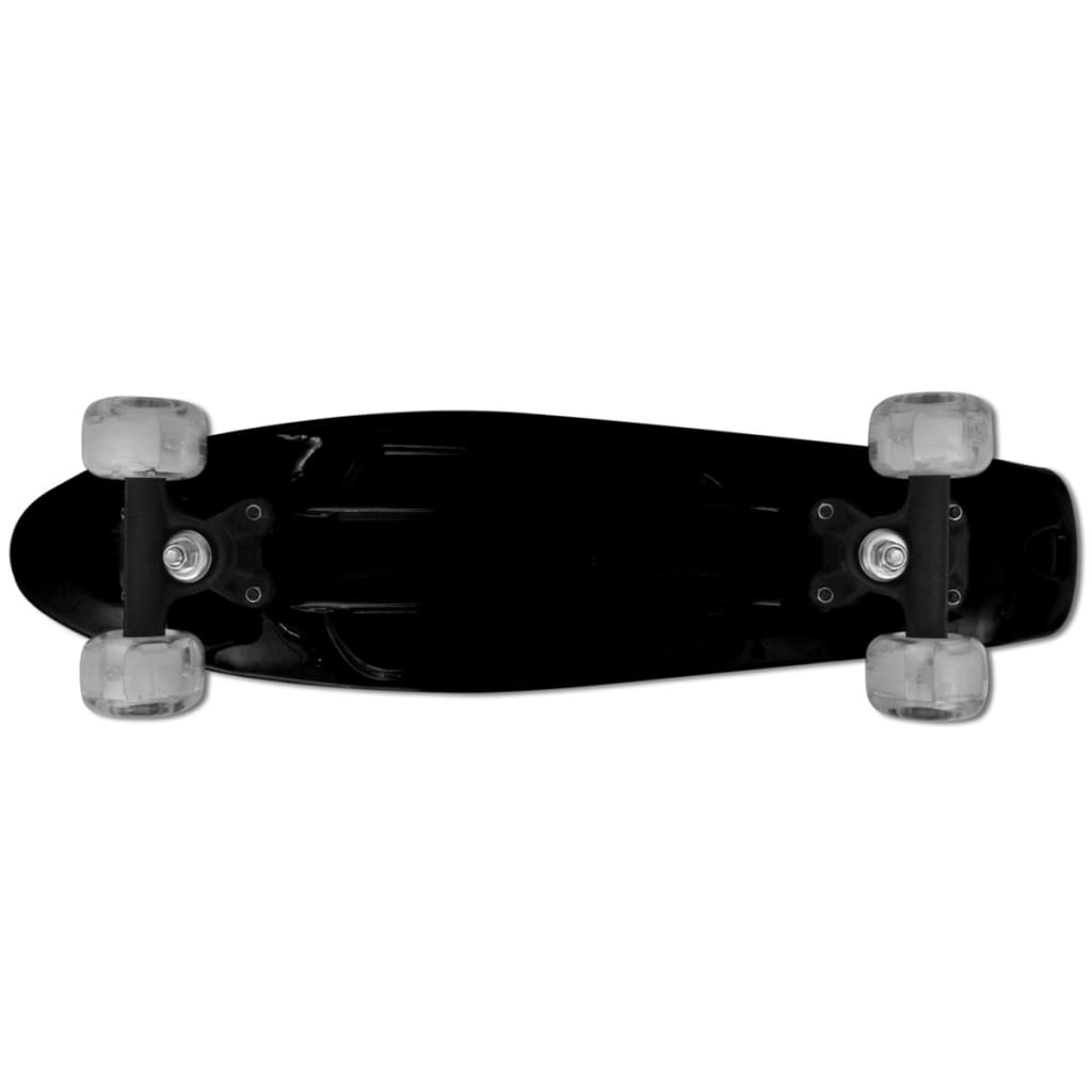Penny Board Retro Met Led-Wielen Zwart