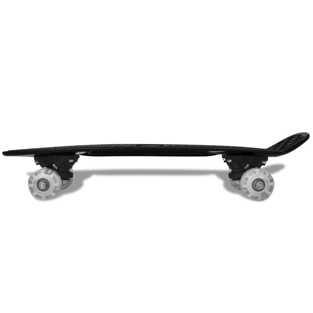 Penny Board Retro Met Led-Wielen Zwart