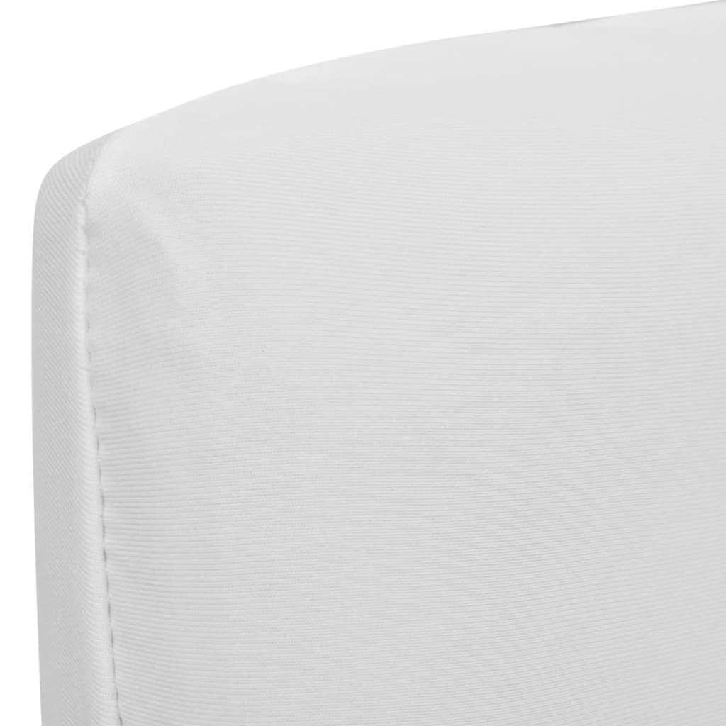 6 St Stoelhoezen Recht Stretch Wit