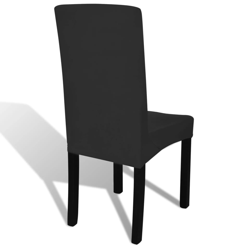 6 St Stoelhoezen Recht Stretch Zwart