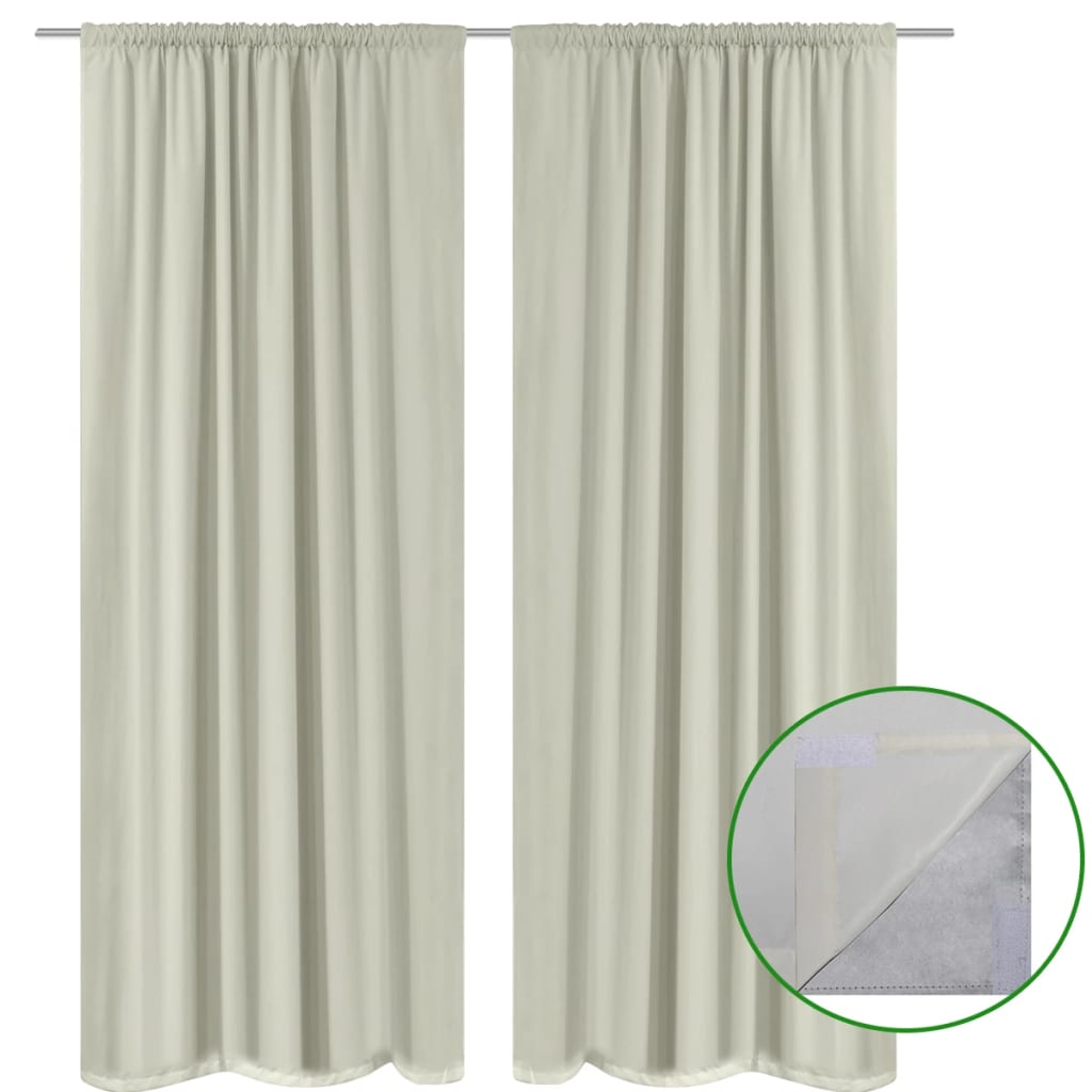 Verduisterende Gordijnen Dubbellaags 140X245 Cm Crème