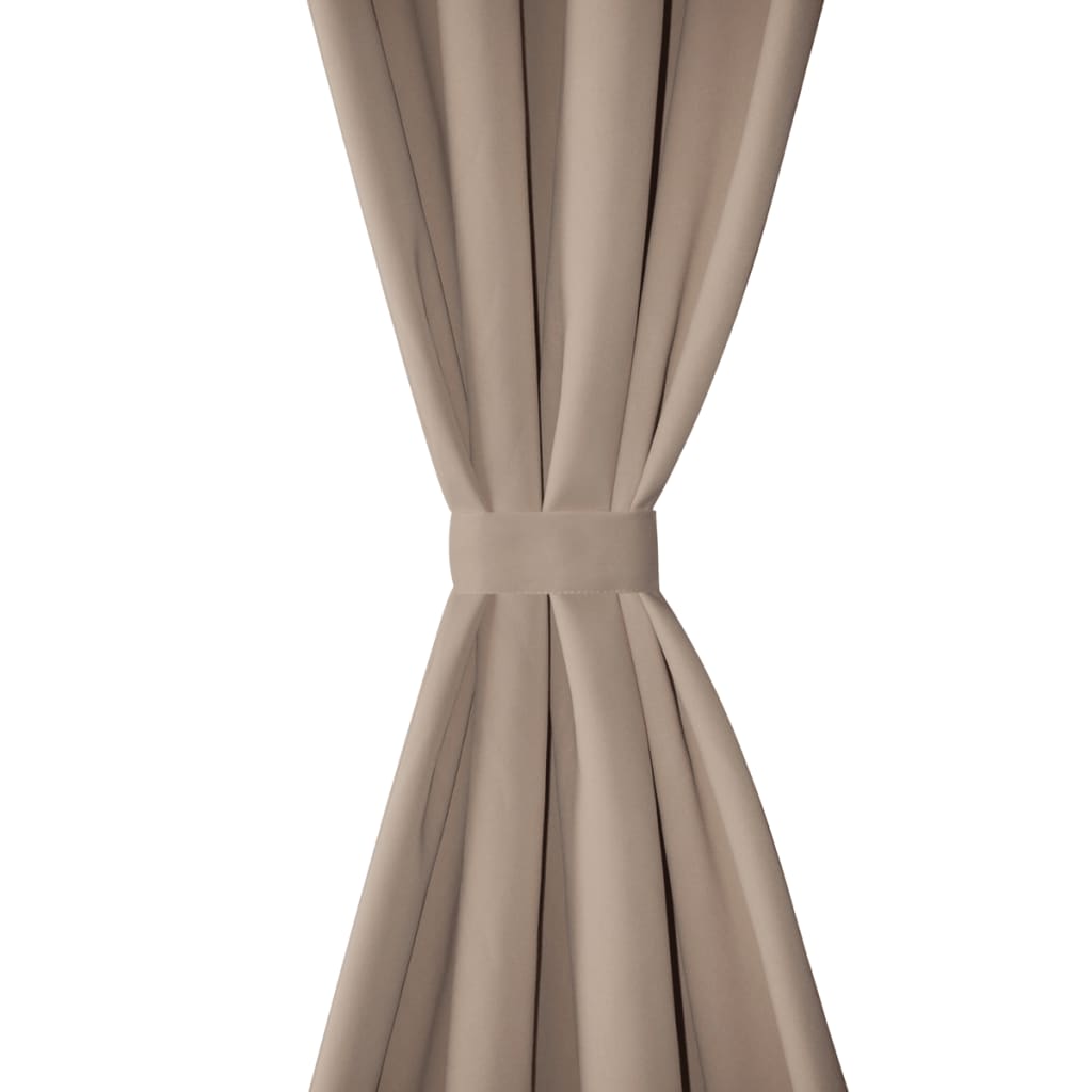 Gordijnen Met Metalen Ringen 135 X 245 Cm 2 Stuks (Creme)