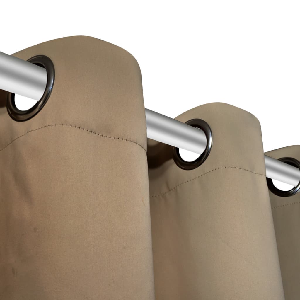 Gordijnen Met Metalen Ringen 135 X 245 Cm 2 Stuks (Creme)