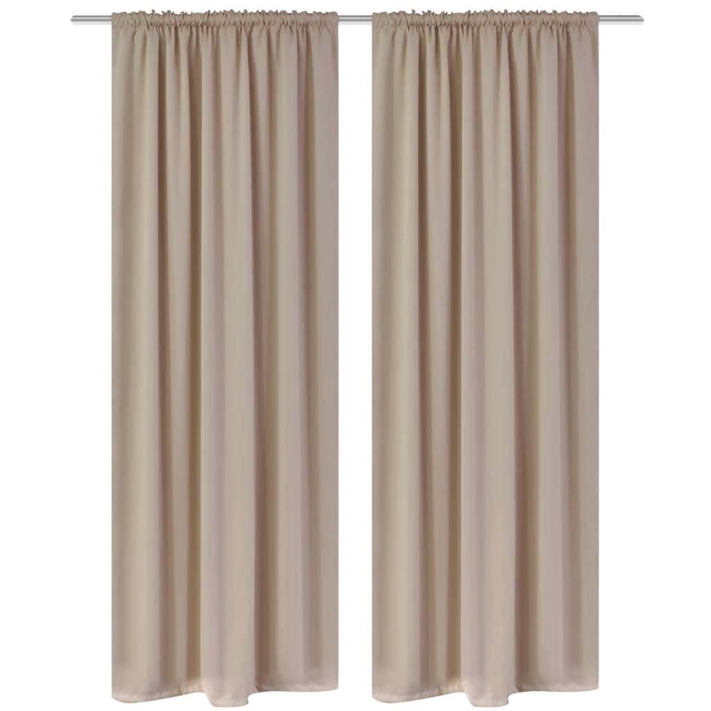 Gordijnen Met Gleuven 135 X 245 Cm Crème 2 St