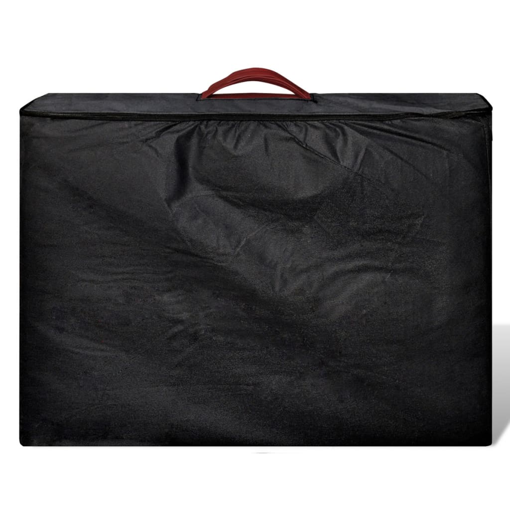 Inklapbare Massagetafel 3 Zones Met Aluminium Frame (Rood)