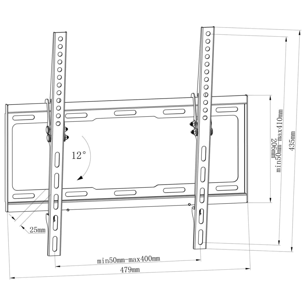Tv-Beugel Voor Aan De Muur 23"-55" 400X400 Mm