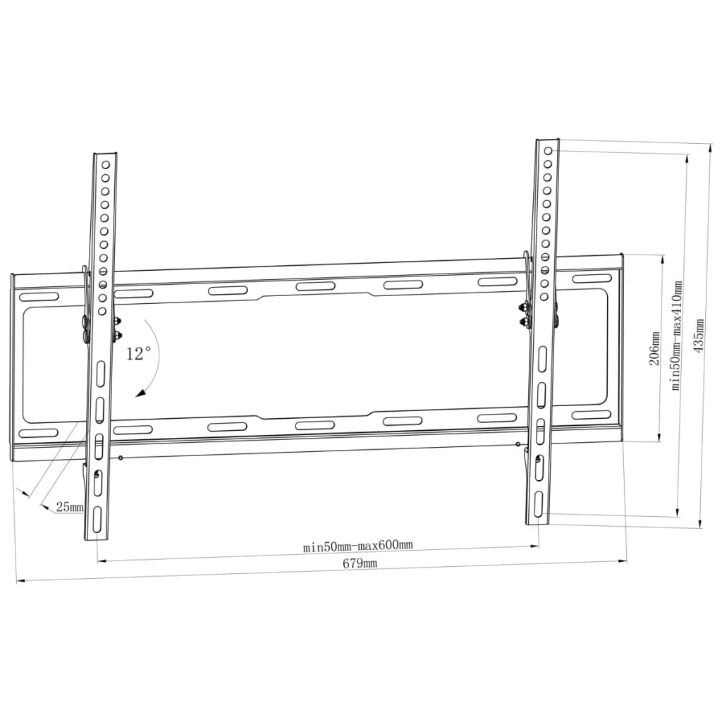 Tv-Beugel Voor Aan De Muur 32"-70" 600X400 Mm