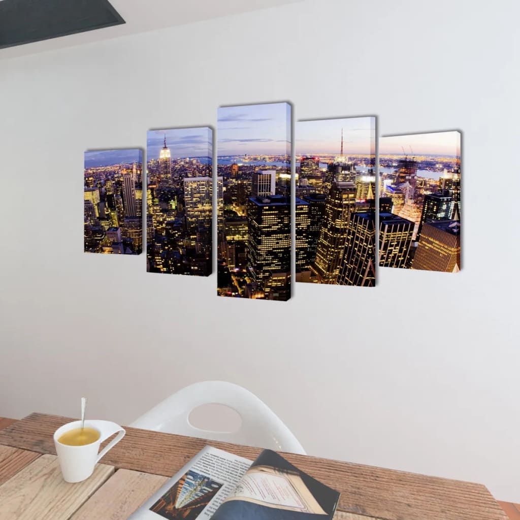 Canvasdoeken New York In Vogelperspectief 200 X 100 Cm