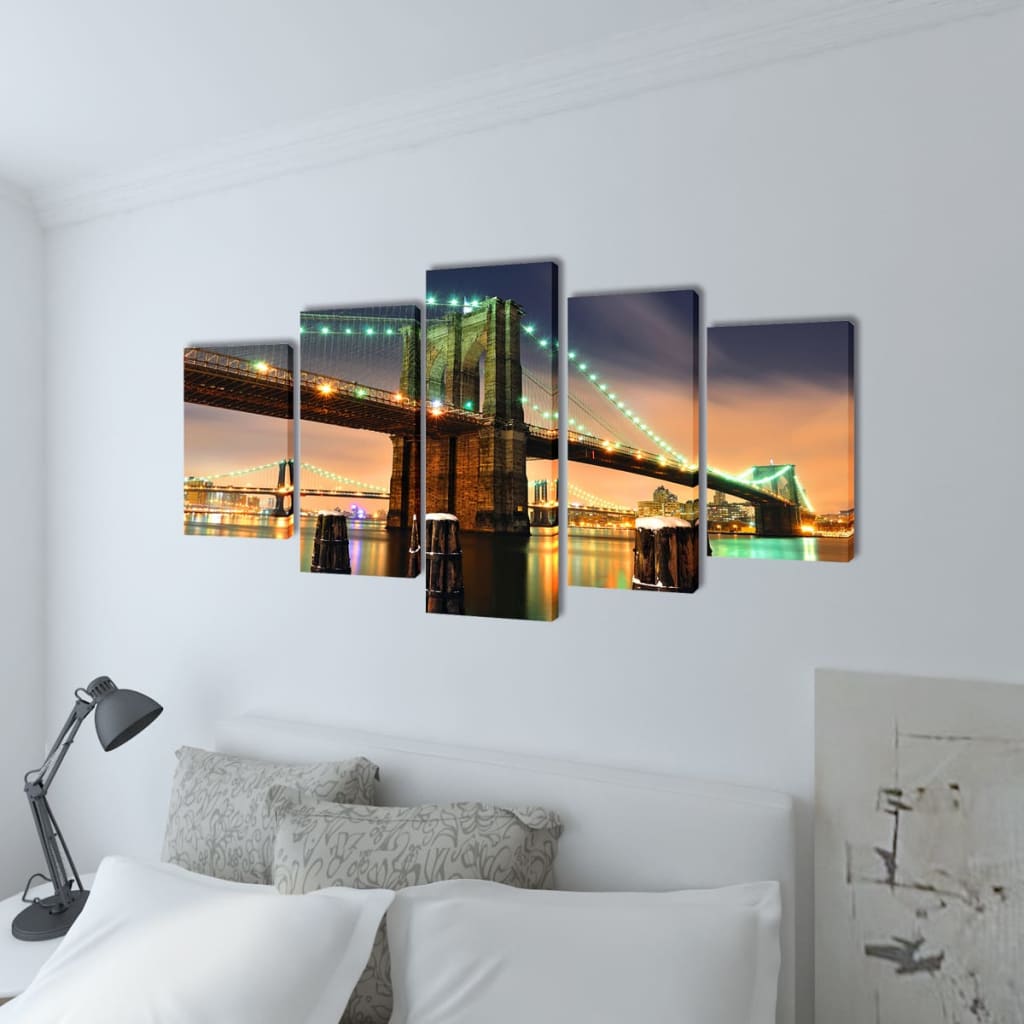 Canvasdoeken Brooklyn Bridge 200 X 100 Cm
