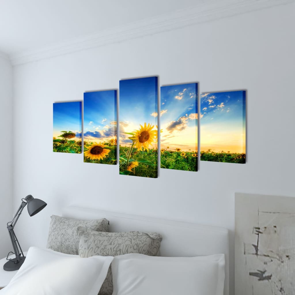 Canvasdoeken Zonnebloem 100 X 50 Cm