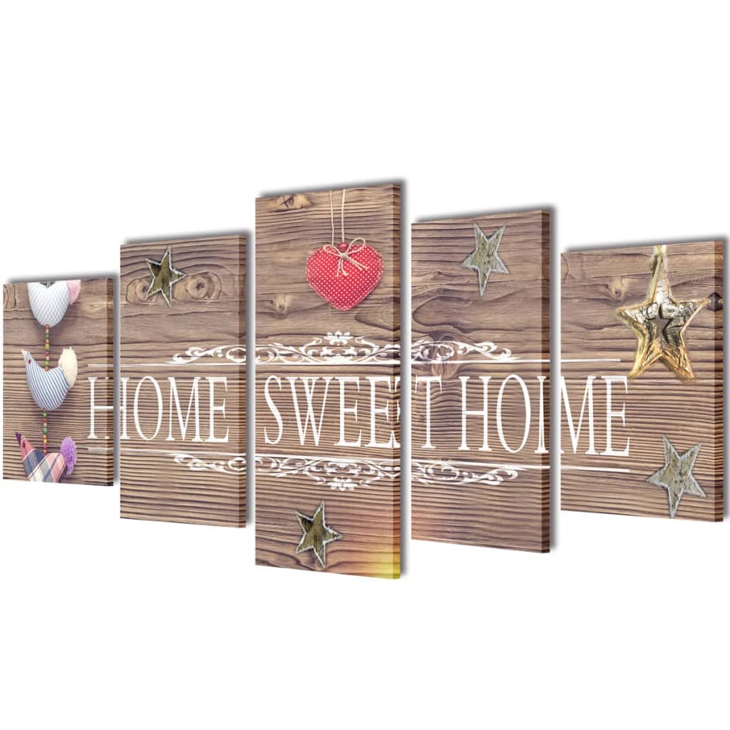 Canvasdoeken Home Sweet Home 100 X 50 Cm