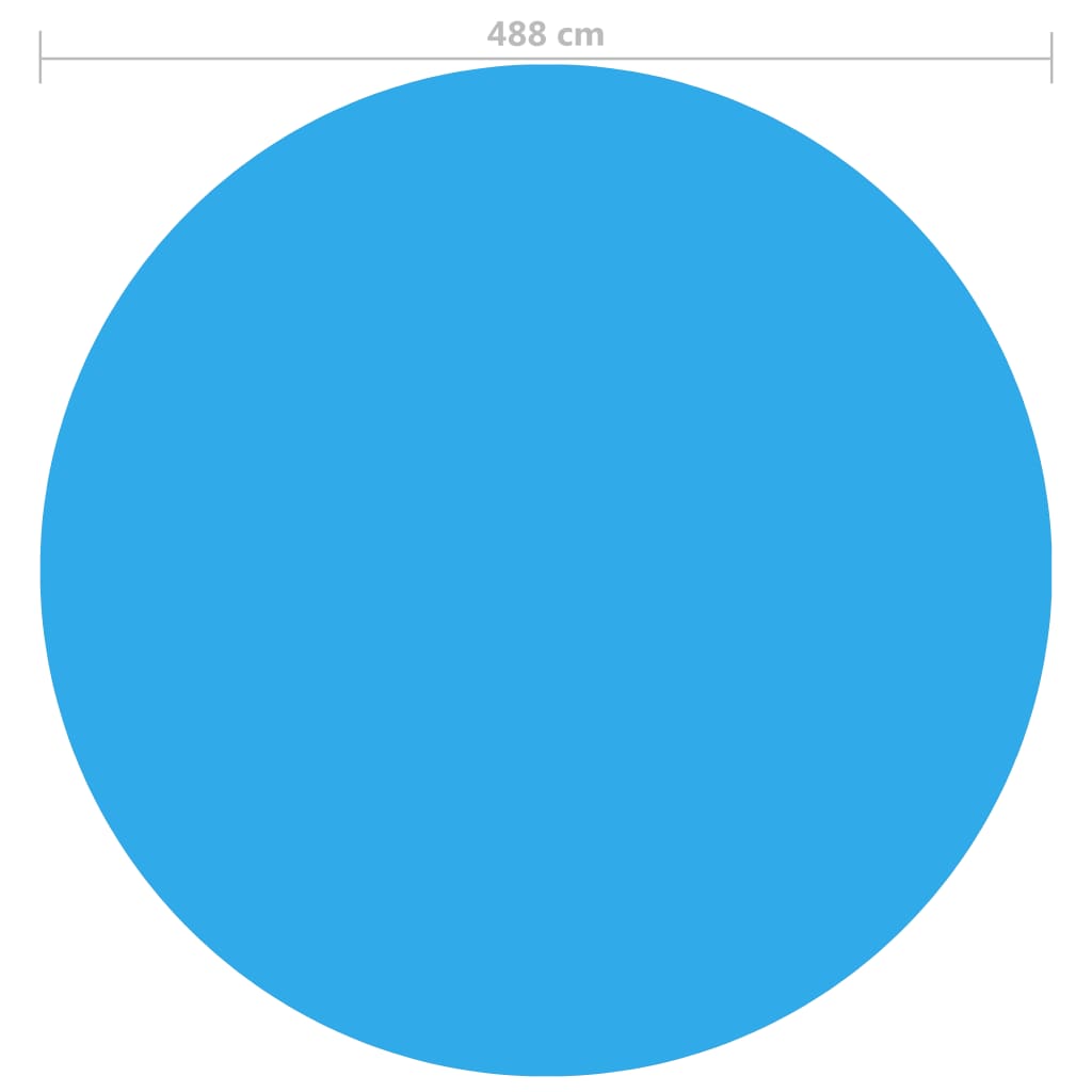 Zwembadzeil Rond 488 Cm Pe Blauw