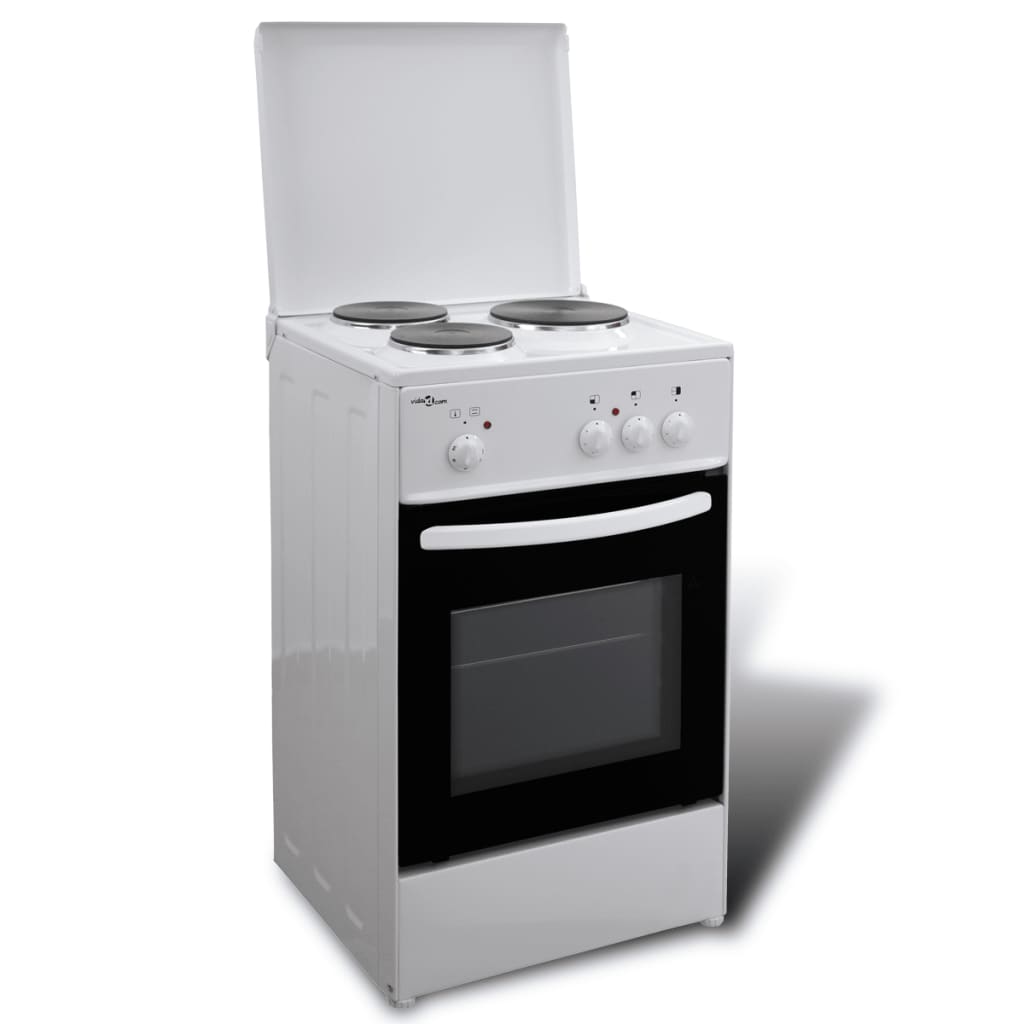 Vrijstaande Elektrische Oven Met 3 Kookplaten 50 X 50 Cm