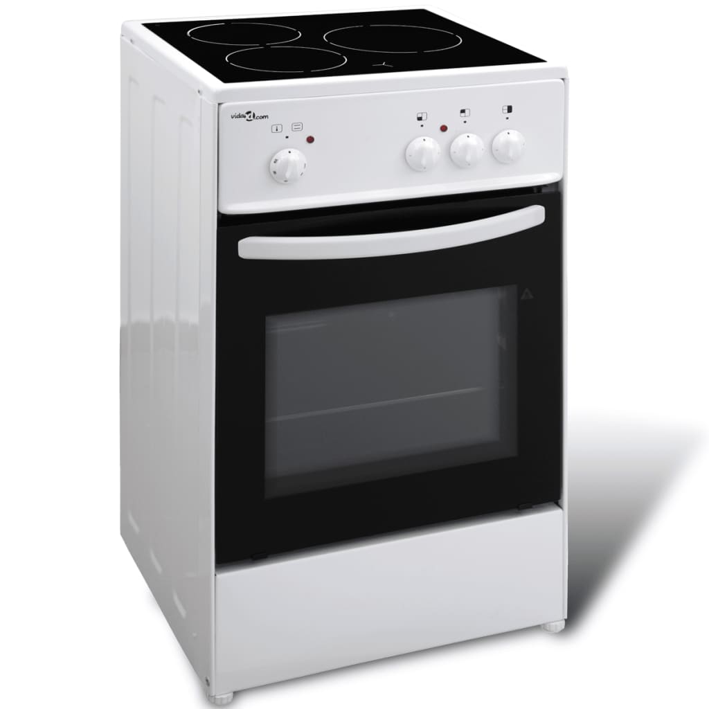 Vrijstaande Elektrische Oven Met 3 Keramische Kookplaten 50 X 50 Cm