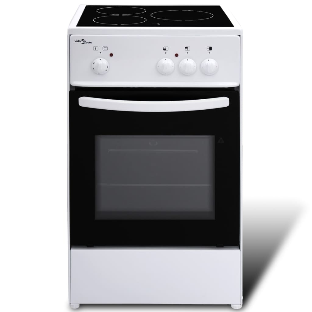 Vrijstaande Elektrische Oven Met 3 Keramische Kookplaten 50 X 50 Cm