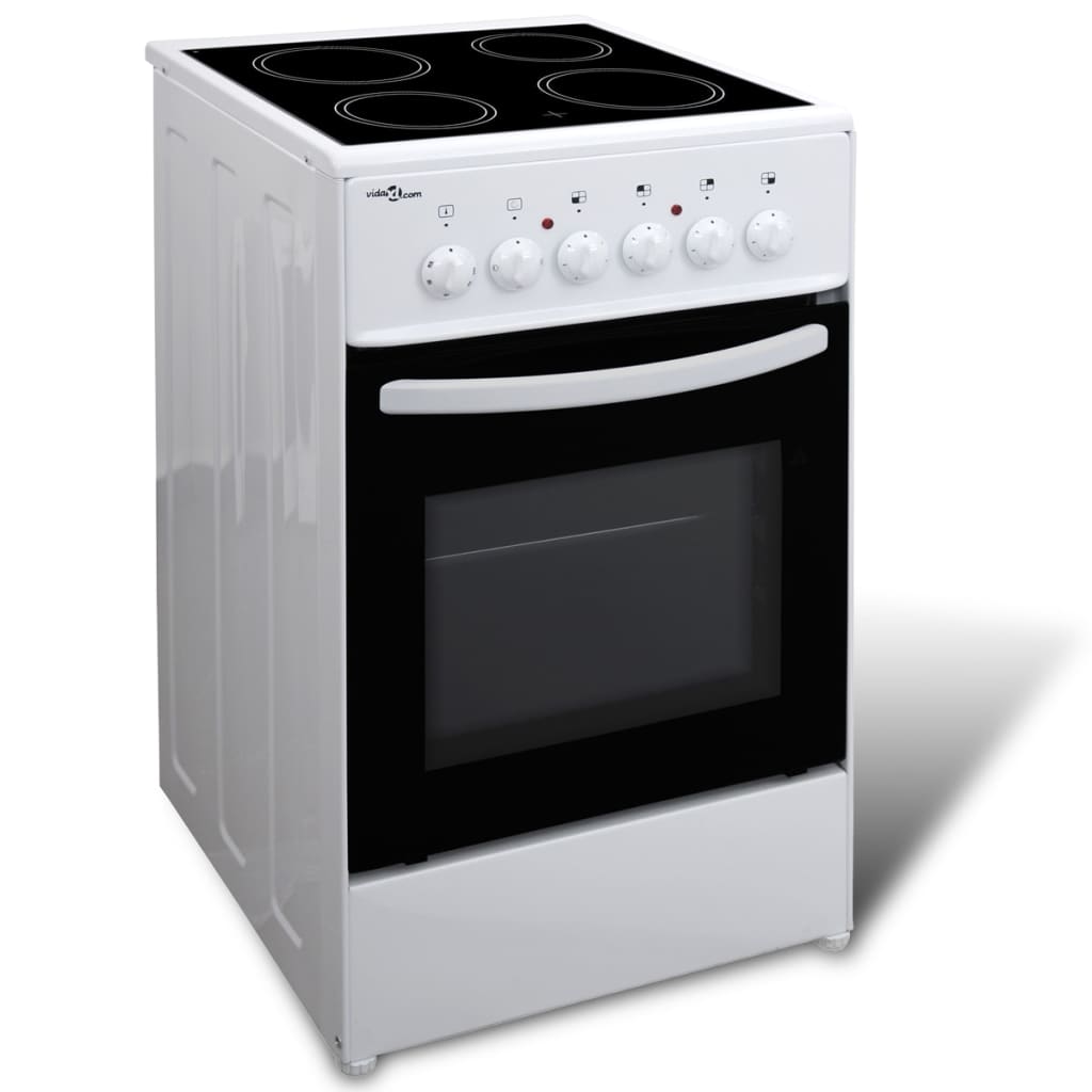 Vrijstaande Elektrische Oven Met 4 Keramische Kookplaten 50 X 60 Cm