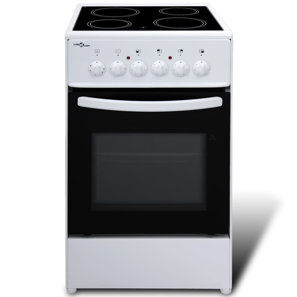 Vrijstaande Elektrische Oven Met 4 Keramische Kookplaten 50 X 60 Cm
