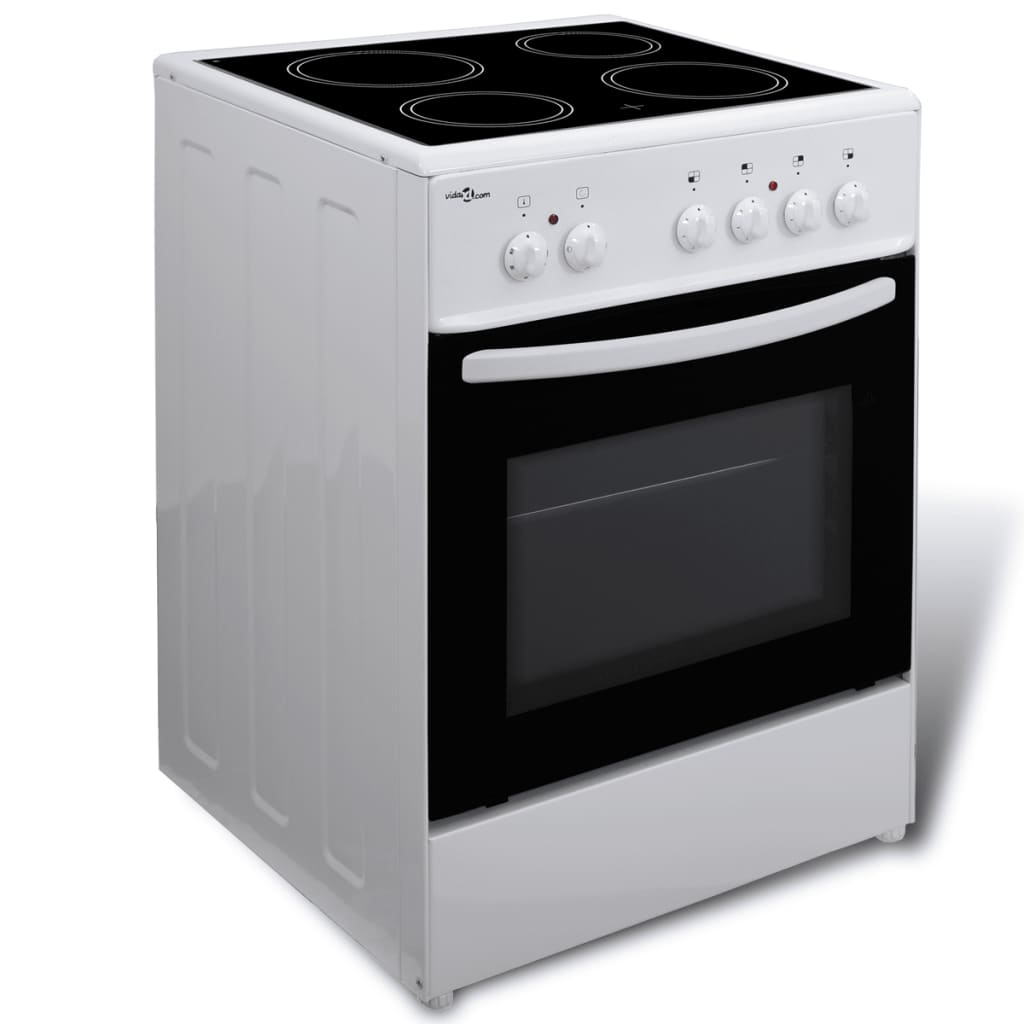 Vrijstaande Elektrische Oven Met 4 Keramische Kookplaten 60 X 60 Cm