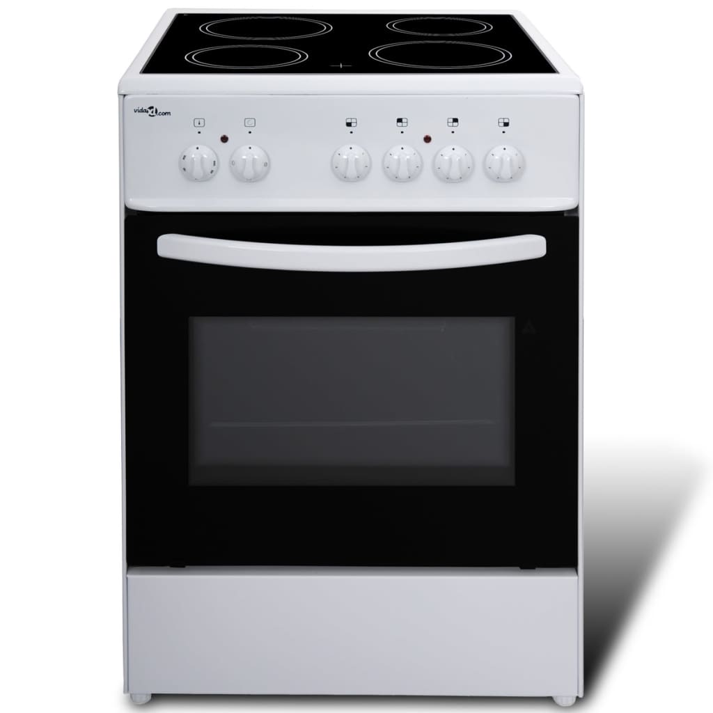 Vrijstaande Elektrische Oven Met 4 Keramische Kookplaten 60 X 60 Cm
