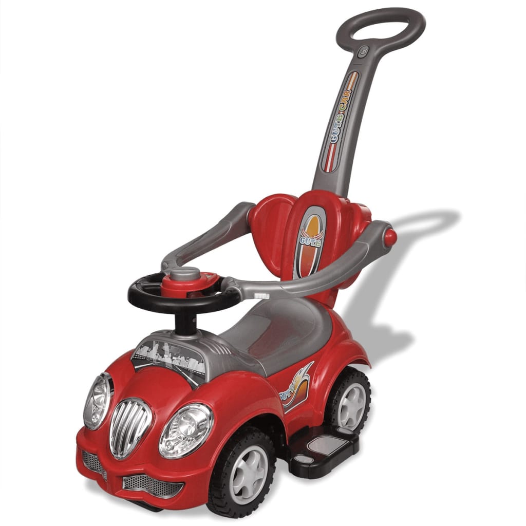 Loopauto Met Duwstang Rood