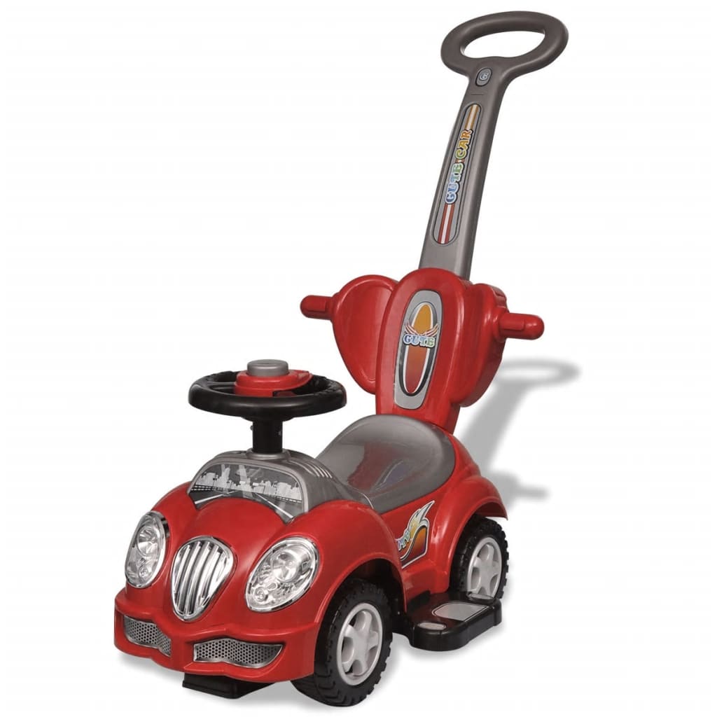 Loopauto Met Duwstang Rood