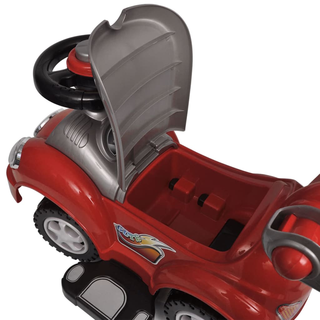 Loopauto Met Duwstang Rood