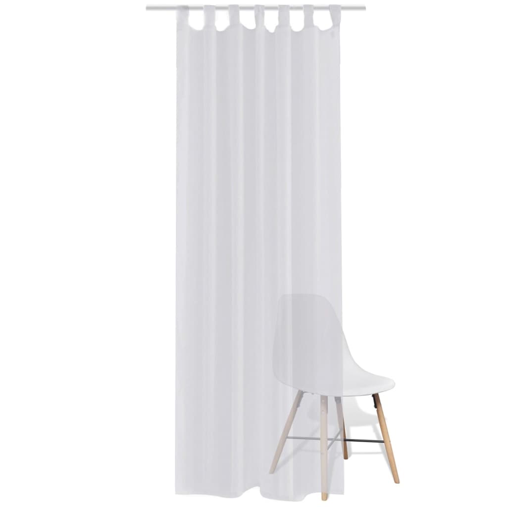 2 Gordijnen Linnenachtig 135 X 225 Cm Wit