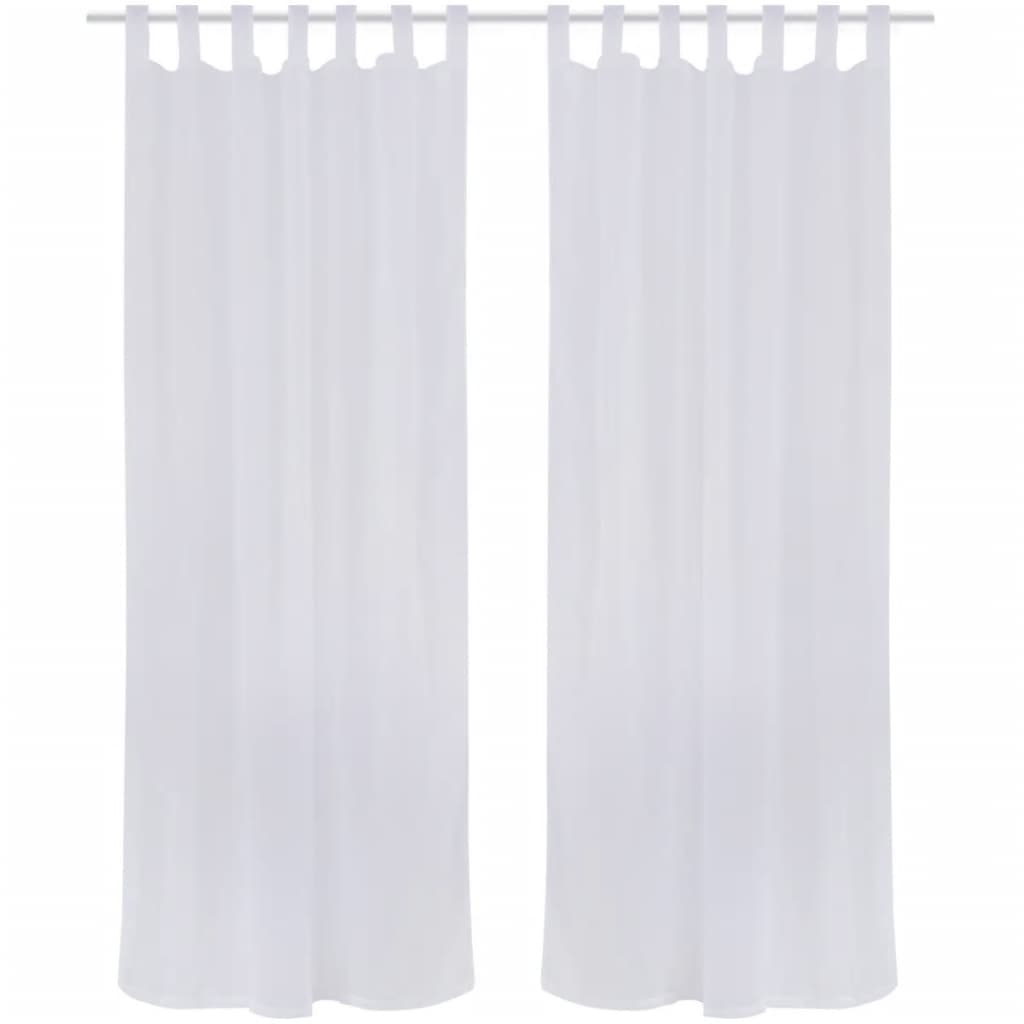 2 Vitrages Linnenachtig 135 X 245 Cm Wit