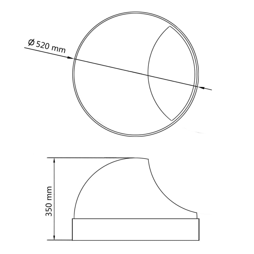 Suikerspinmachinedeksel Kunststof 52 Cm