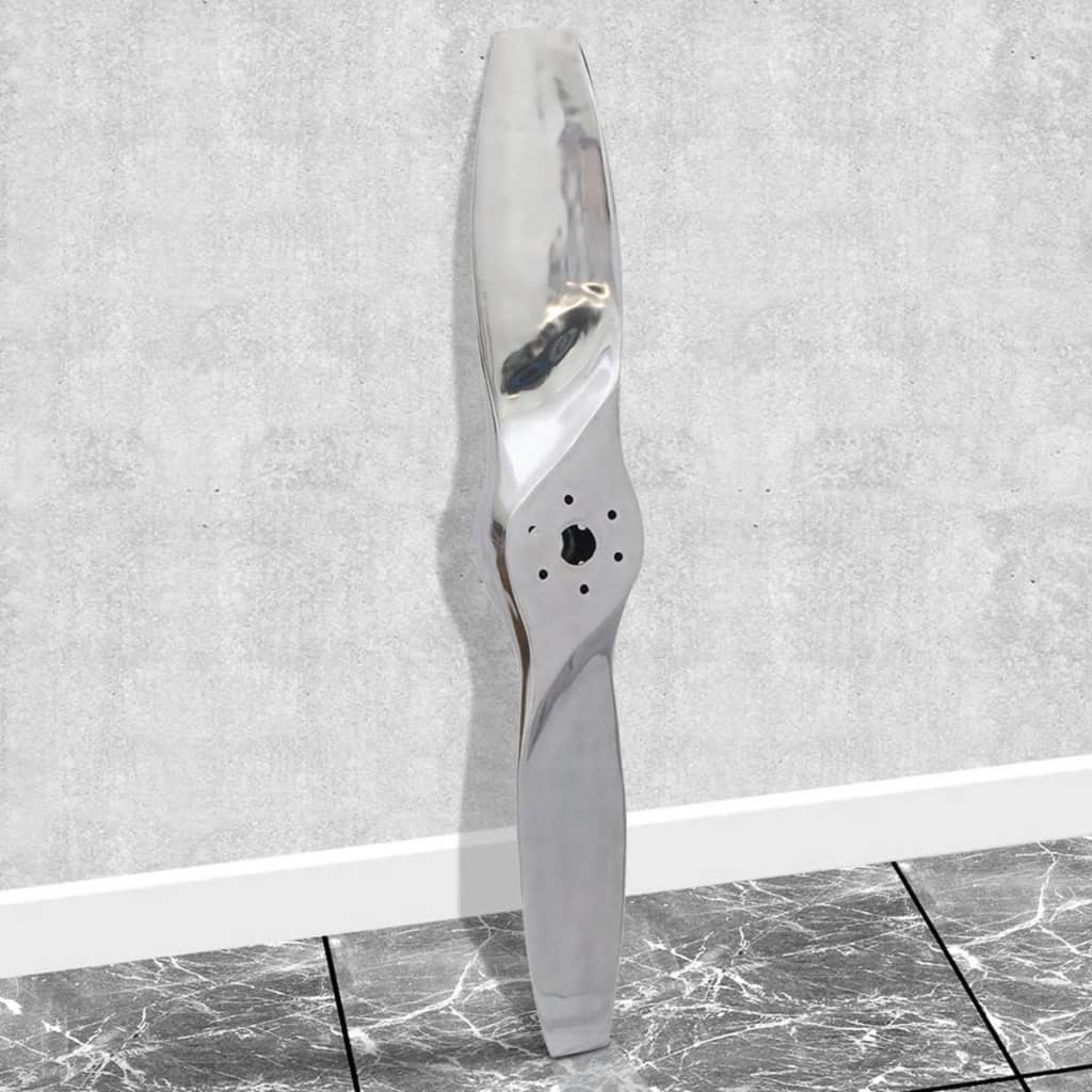 Vliegtuigpropeller Aluminium Voor Aan De Muur Zilver 117 Cm