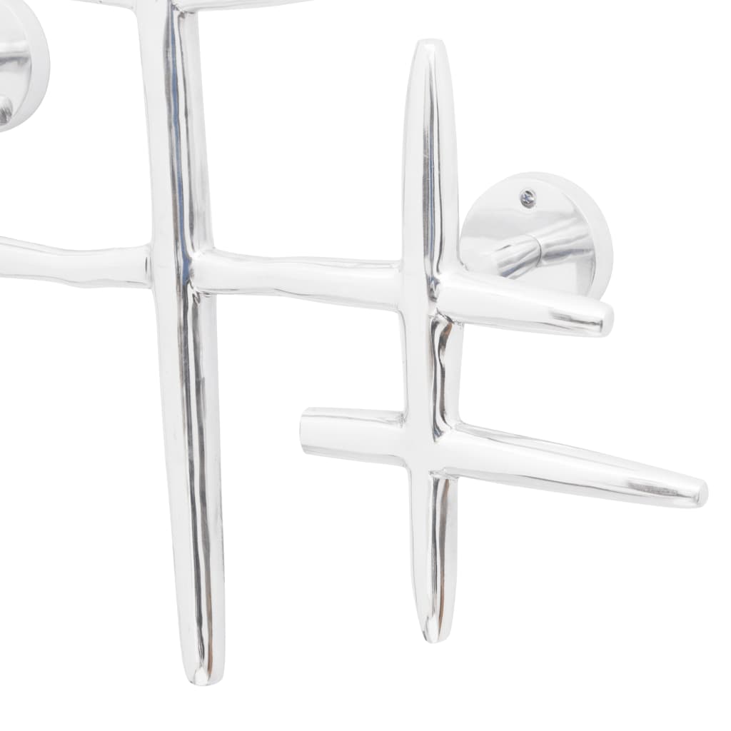 2 Wandkapstokken Aluminium Zilverkleurig
