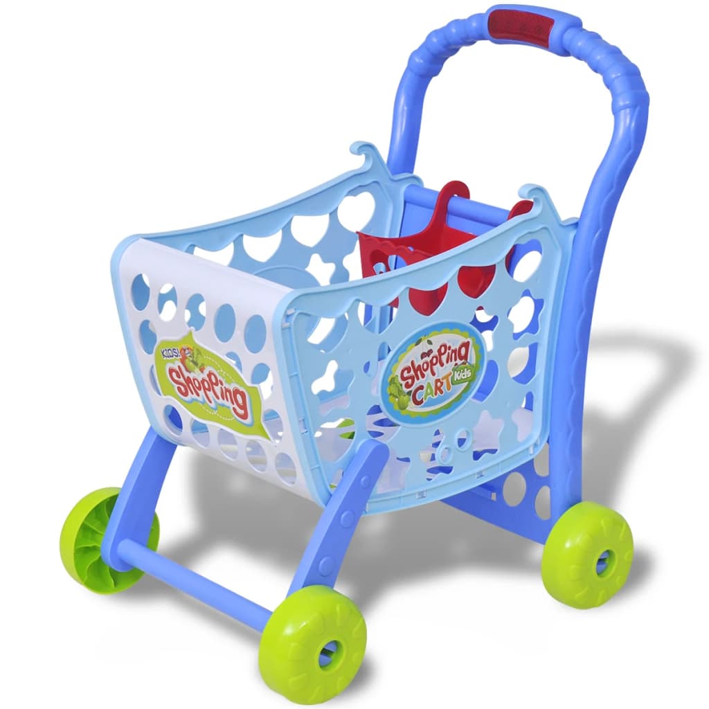 Speelgoedwinkelwagentje Voor Kinderen Kinderkamer 3-In-1 Blauw