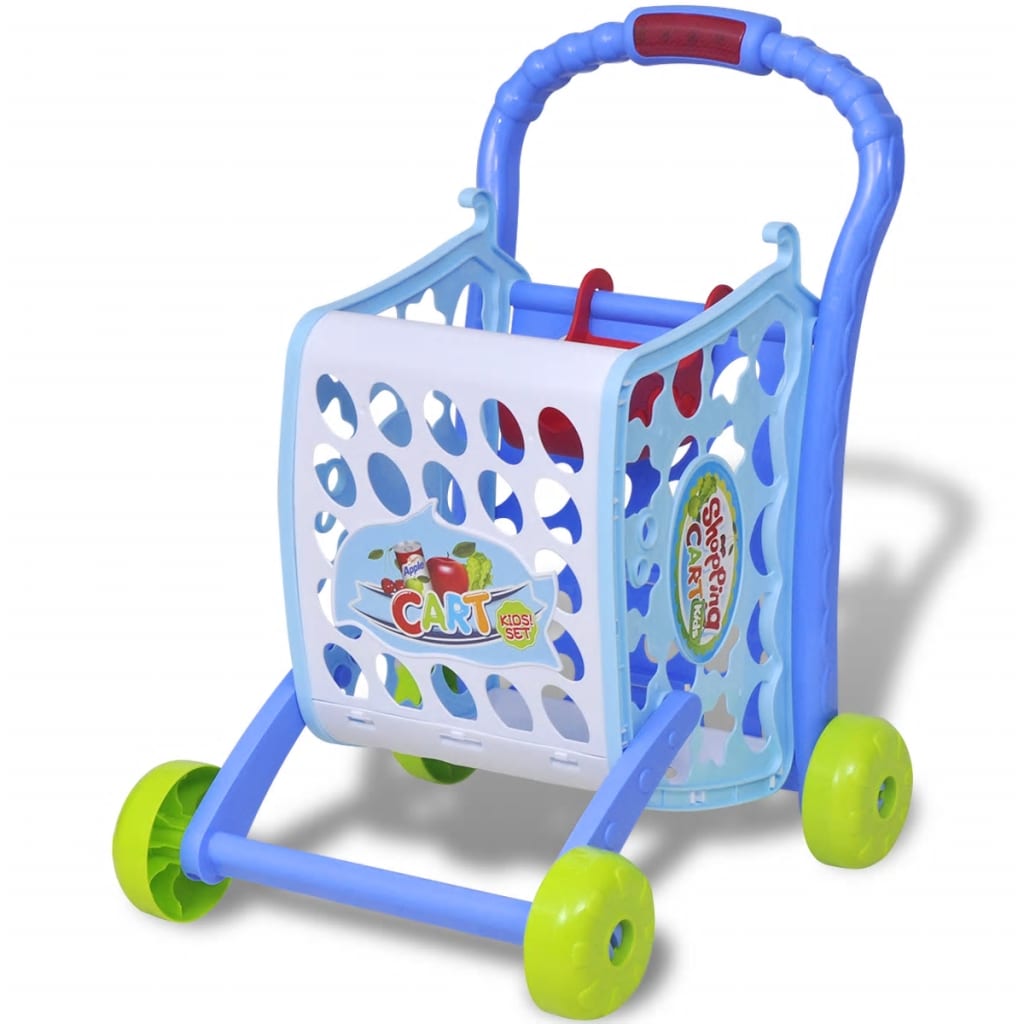 Speelgoedwinkelwagentje Voor Kinderen Kinderkamer 3-In-1 Blauw