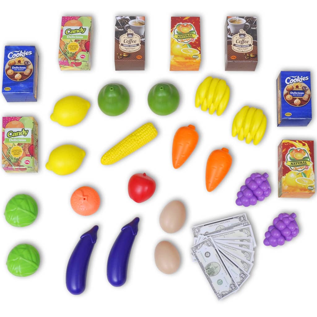 Speelgoedwinkelwagentje Voor Kinderen Kinderkamer 3-In-1 Blauw