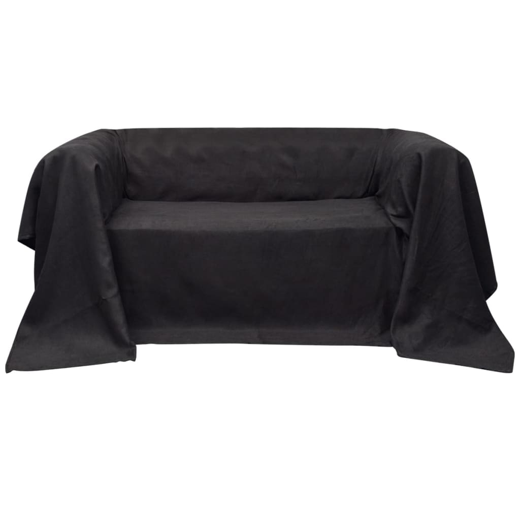 Bankhoes 140X210 Cm Microsuède Antraciet
