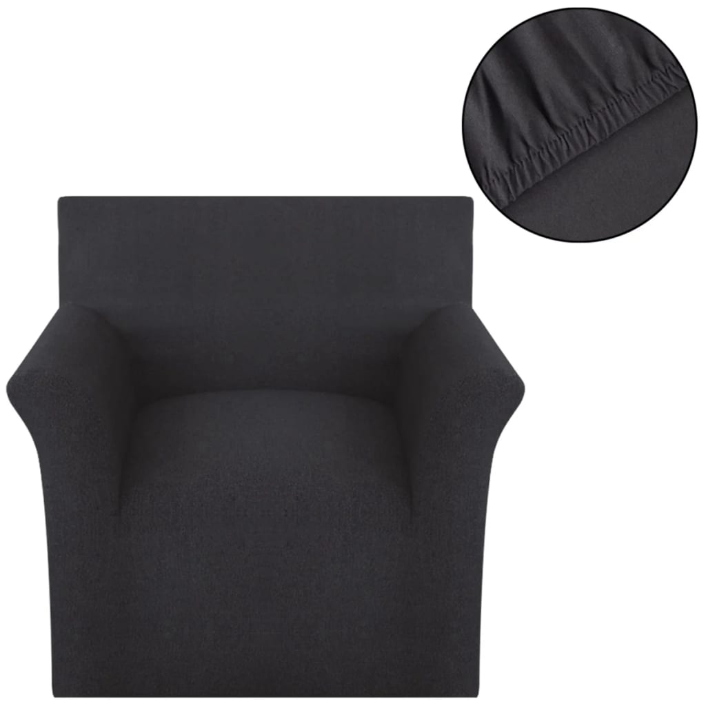 Bankhoes Stretch Katoen Jersey Antraciet