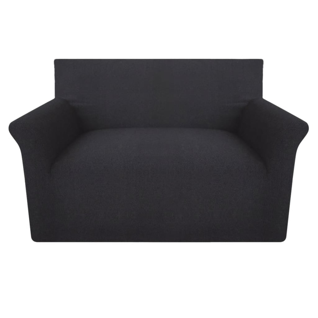 131022 Stretch Couch Slipcover Anthracite Cotton Jersey