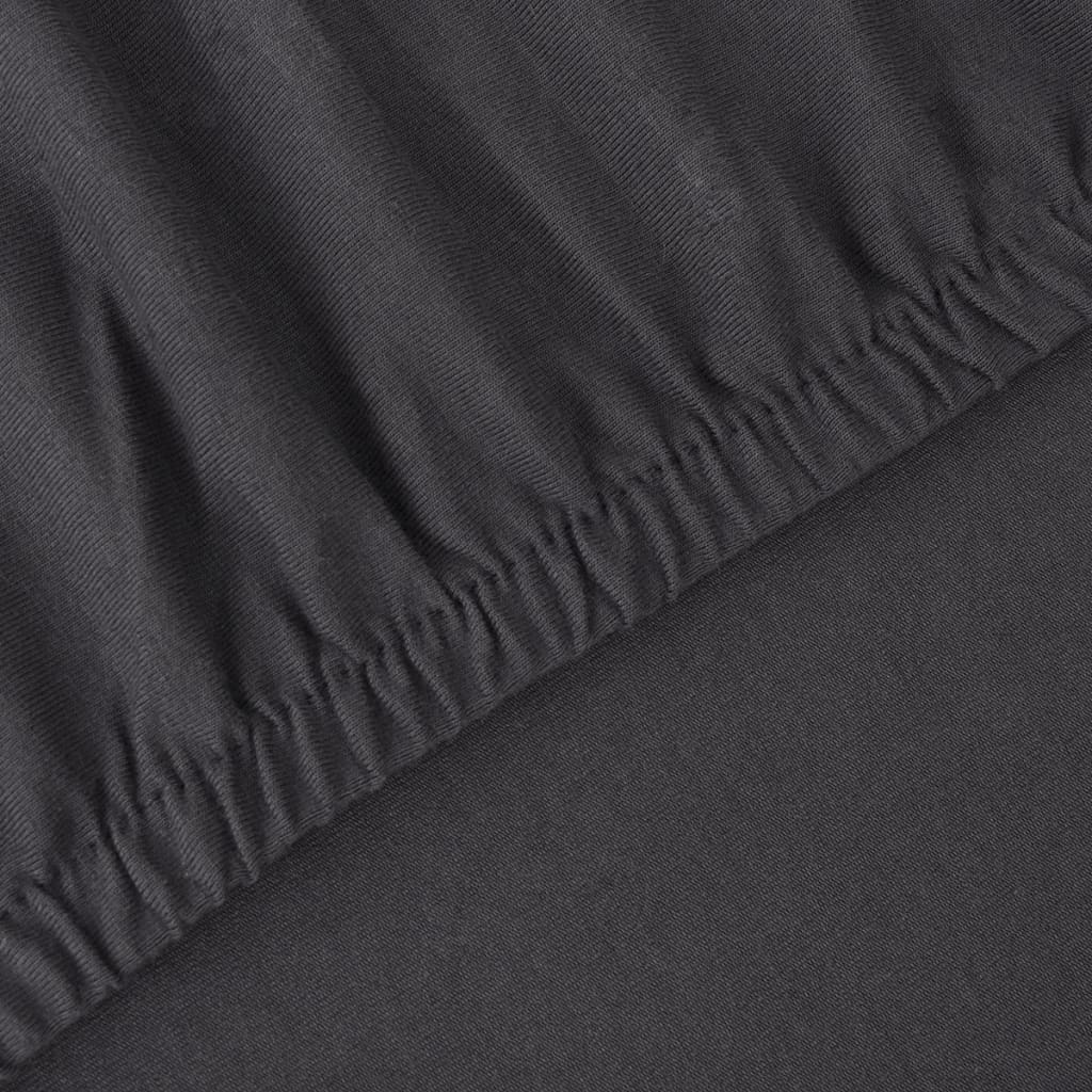 131022 Stretch Couch Slipcover Anthracite Cotton Jersey