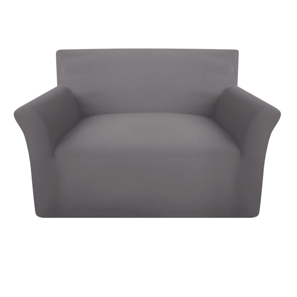 131025 Stretch Couch Slipcover Grey Cotton Jersey