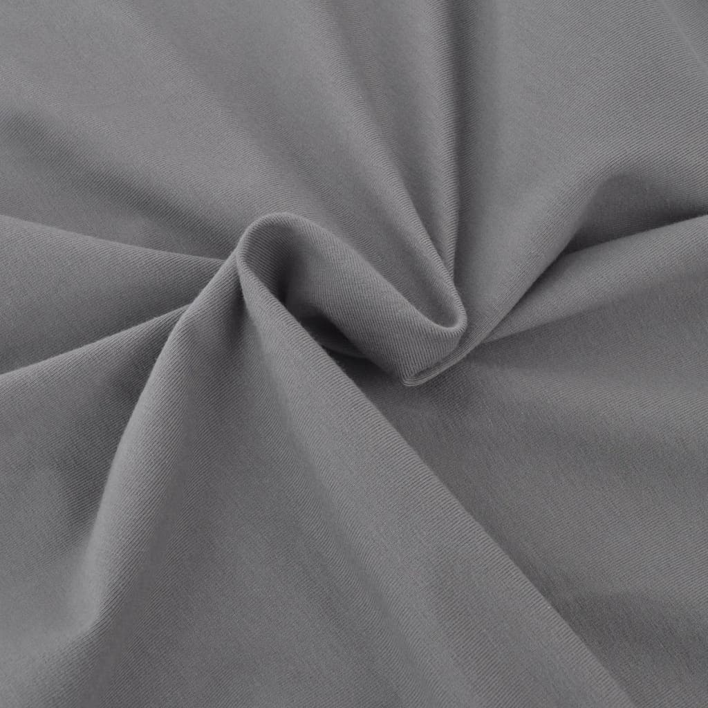 131025 Stretch Couch Slipcover Grey Cotton Jersey