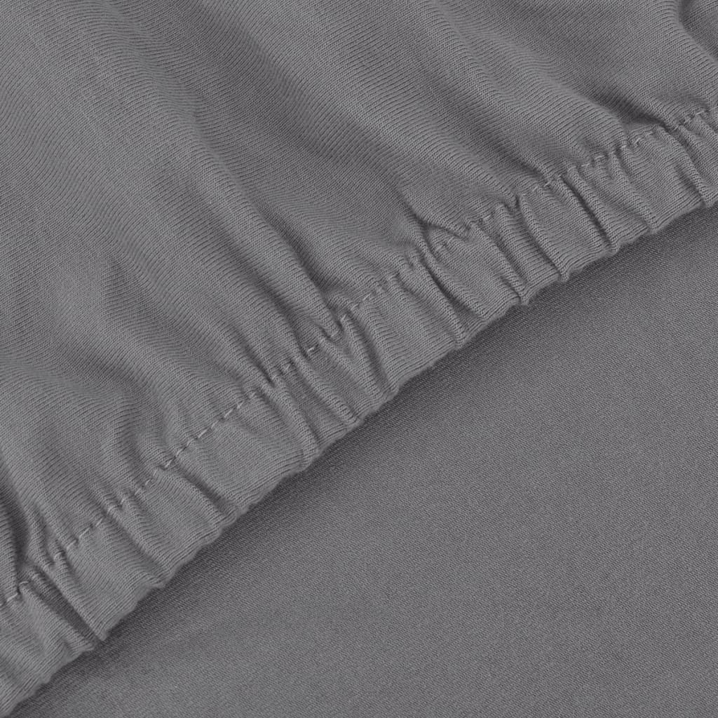 131026 Stretch Couch Slipcover Grey Cotton Jersey