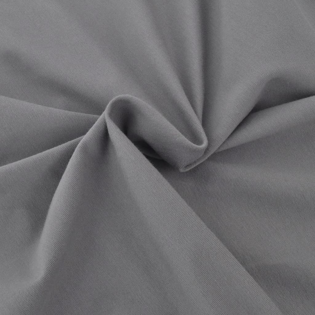 131026 Stretch Couch Slipcover Grey Cotton Jersey