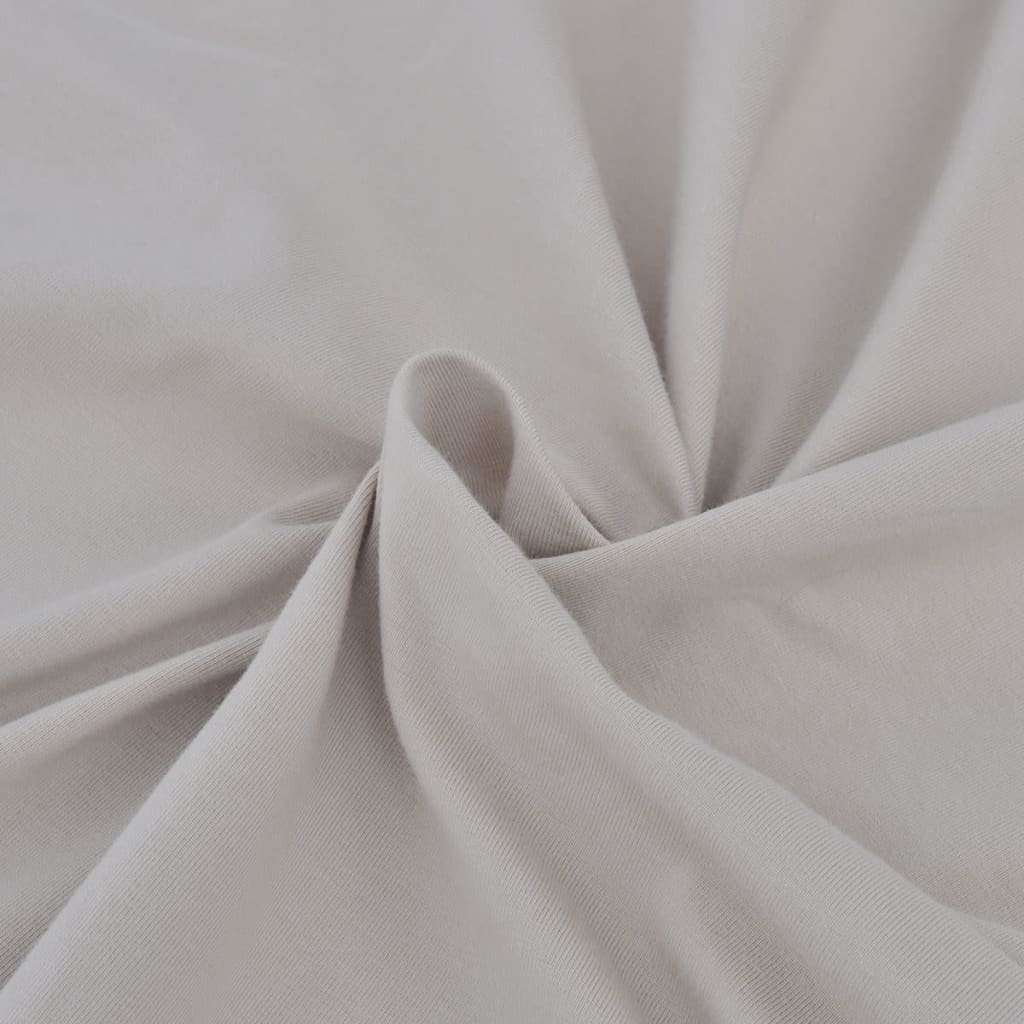 131027 Stretch Couch Slipcover Beige Cotton Jersey
