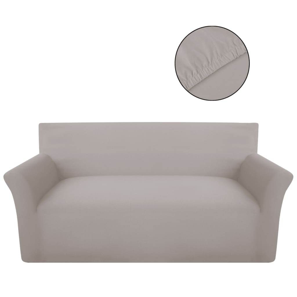 Stoelhoes Elastisch Beige Katoen Jersey