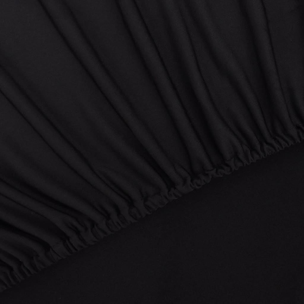 131079 Stretch Couch Slipcover Black Polyester Jersey