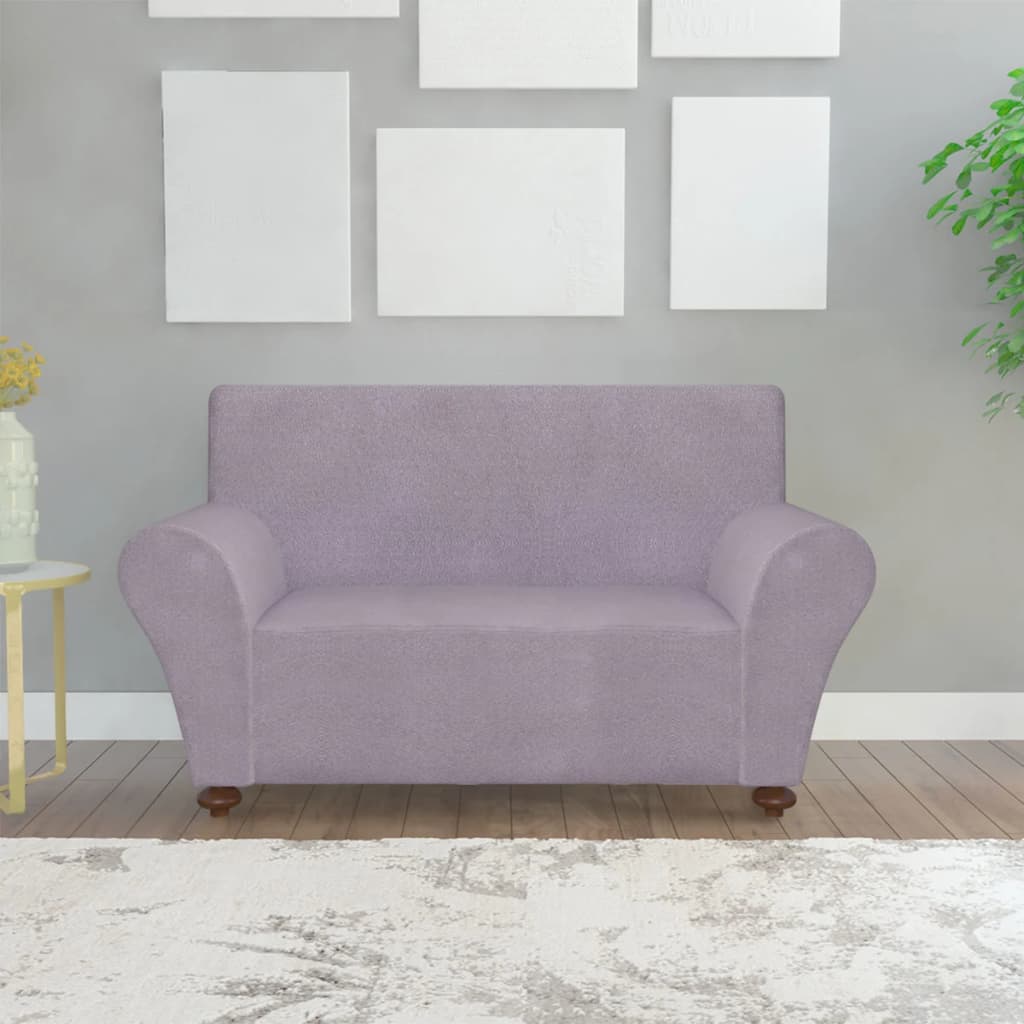 131086 Stretch Couch Slipcover Grey Polyester Jersey