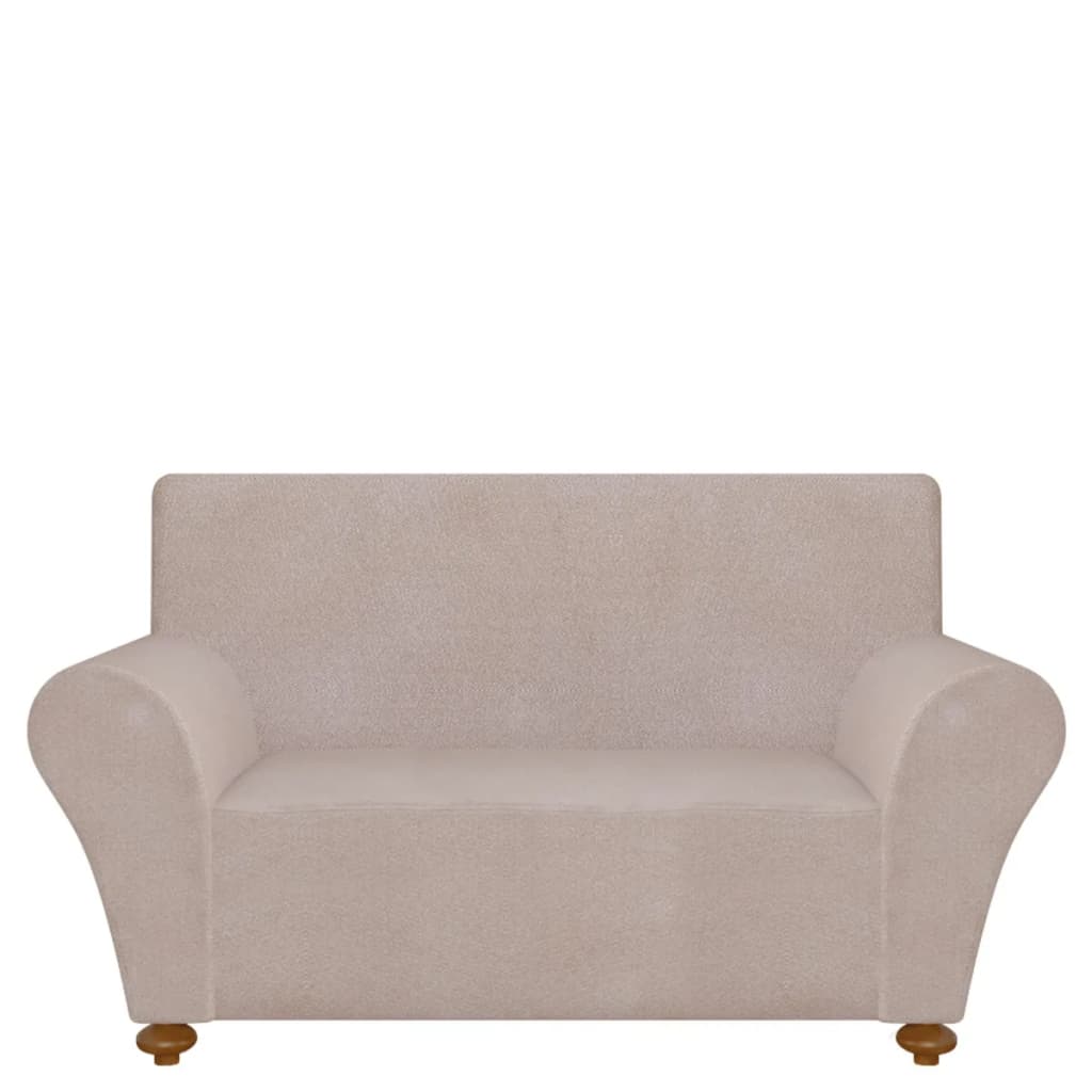 131089 Stretch Couch Slipcover Beige Polyester Jersey