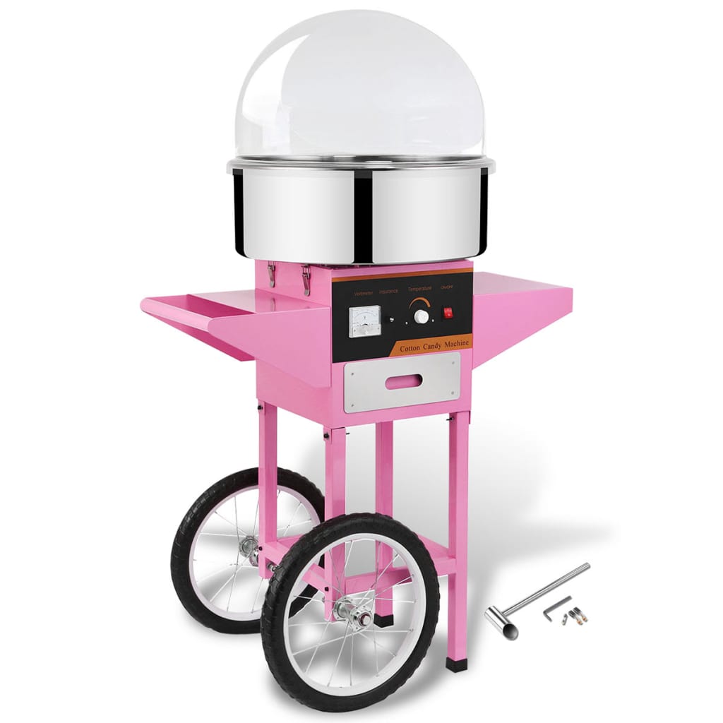 Professionele Suikerspinmachine Met Kar En Deksel