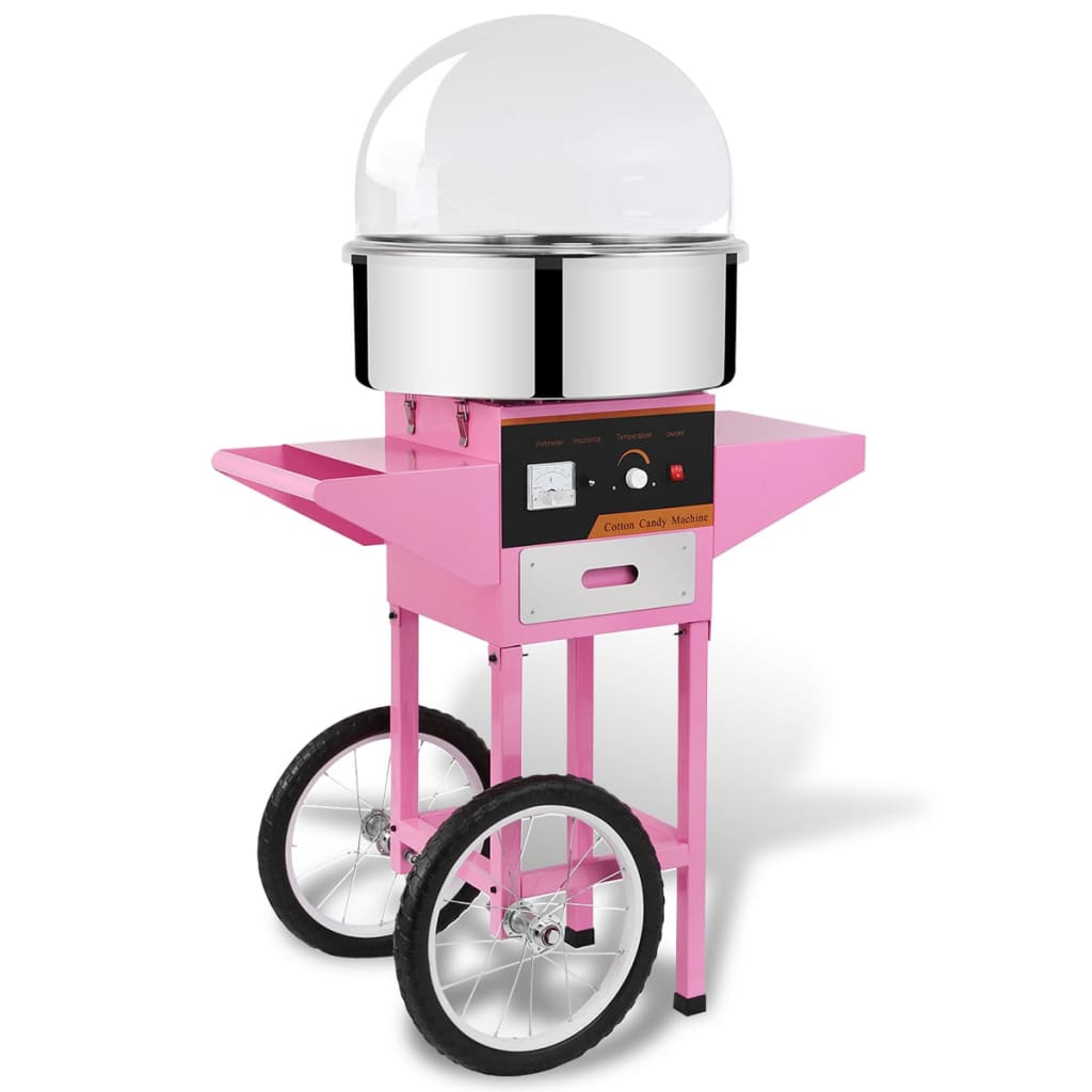 Professionele Suikerspinmachine Met Kar En Deksel