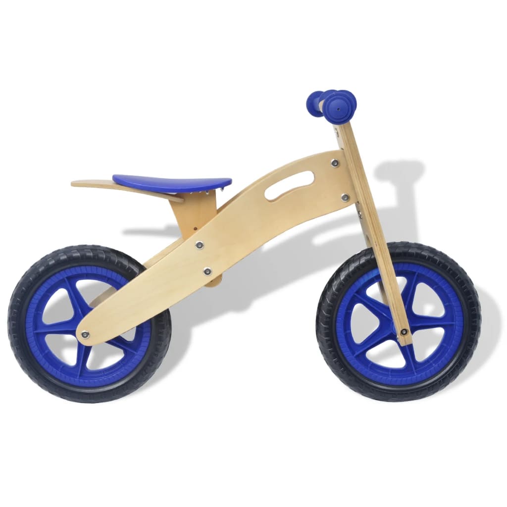 Loopfiets Hout Blauw